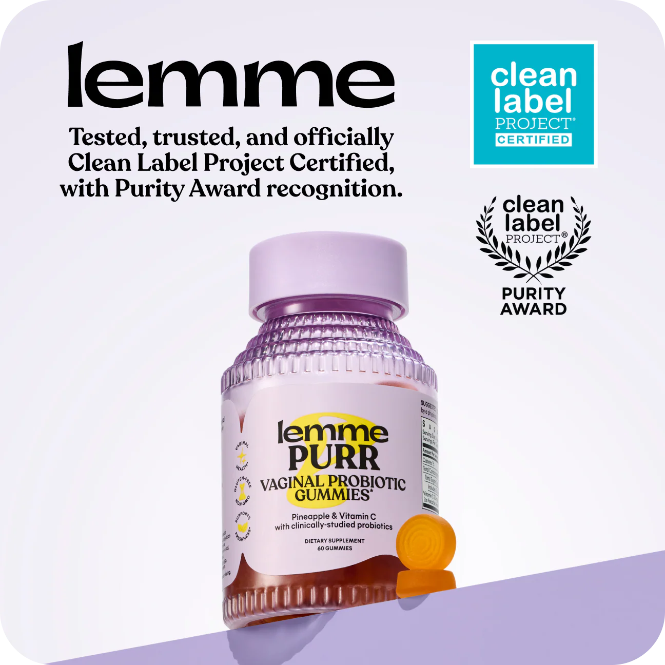Lemme Purr Gummies Vaginal Probiotic Gummies