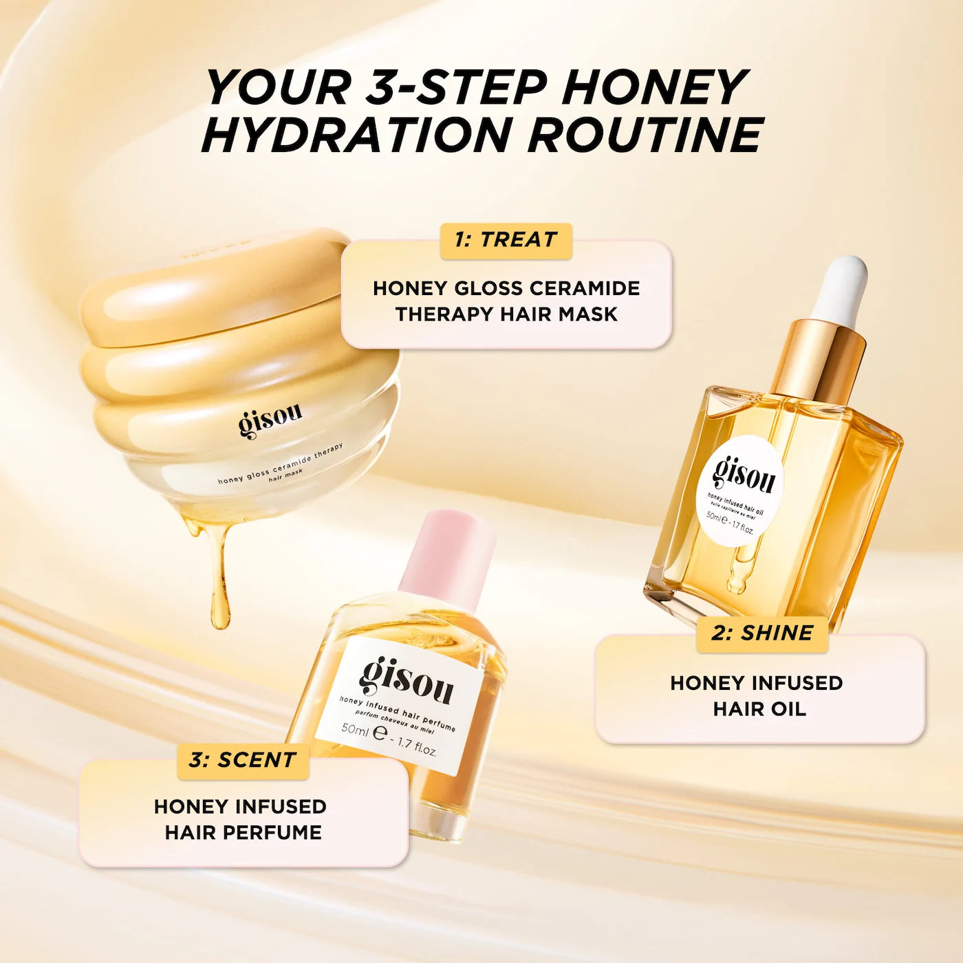 Gisou  Honey Gloss Ceramide Therapy Hydrating Hair Mask 7.8 oz / 230 ml