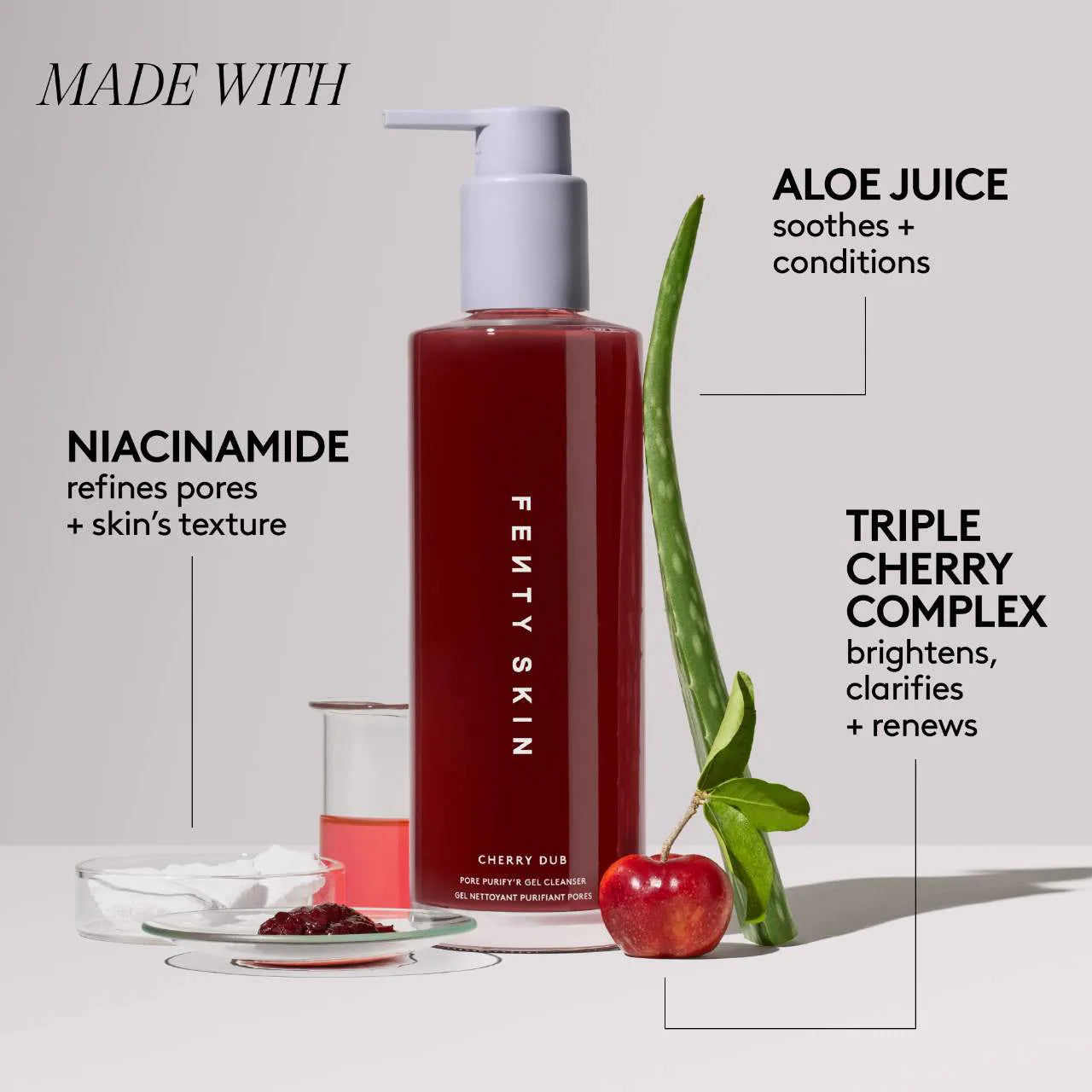 Fenty Beauty by Rihanna  Cherry Dub Pore Purify’r Gel Cleanser
