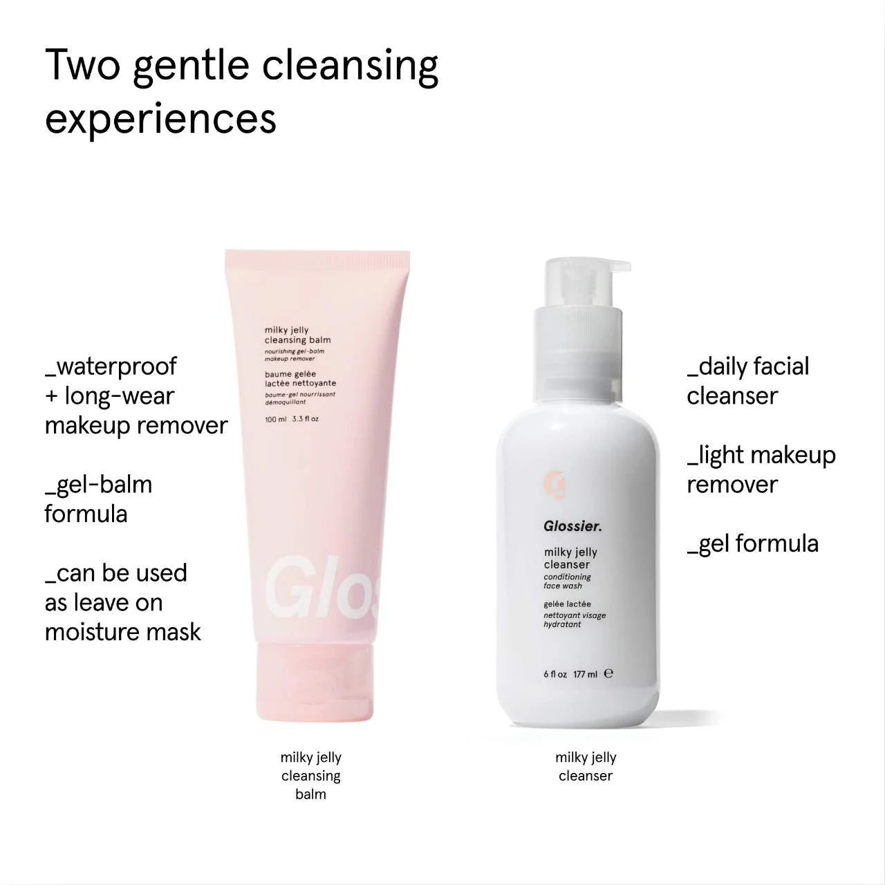 Glossier  Milky Jelly Cleansing Balm & Makeup Remover NEW