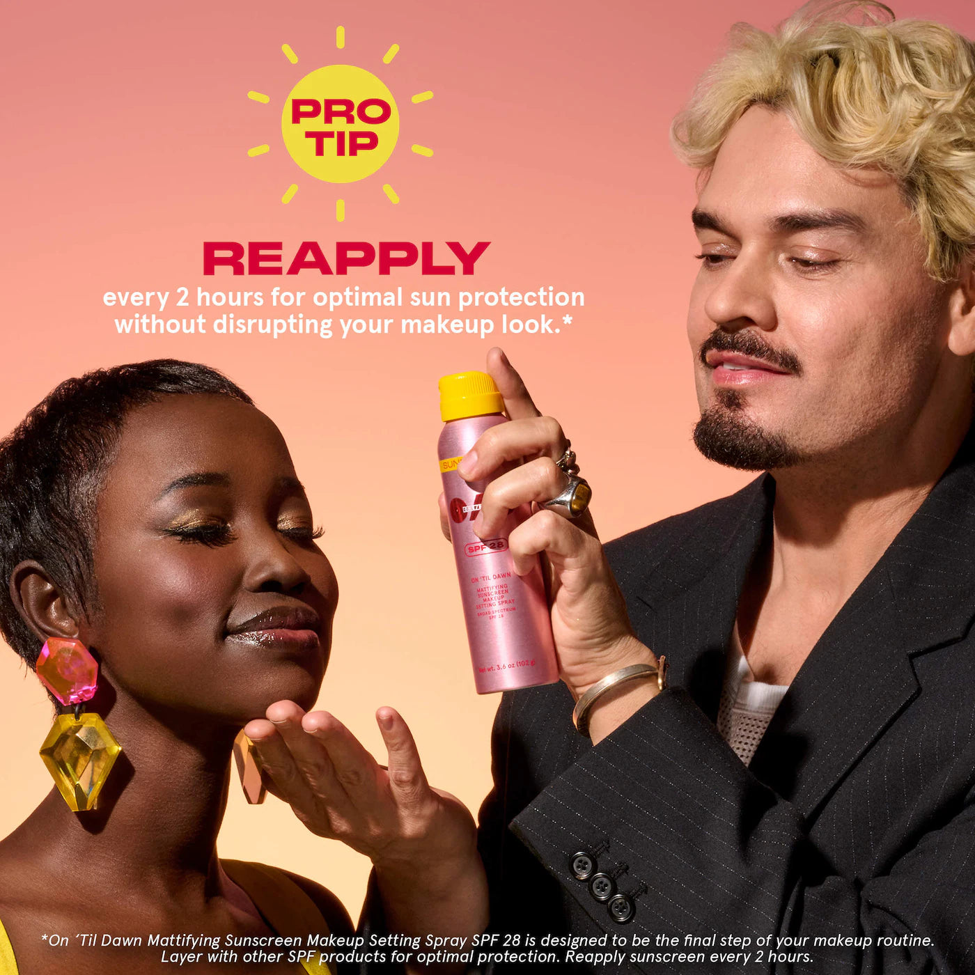 On 'Til Dawn Mattifying Sunscreen Makeup Setting Spray SPF 28