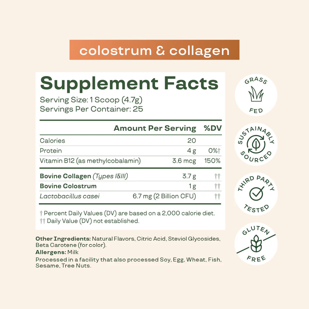 Bloom Nutrition  Colostrum & Collagen Peptides