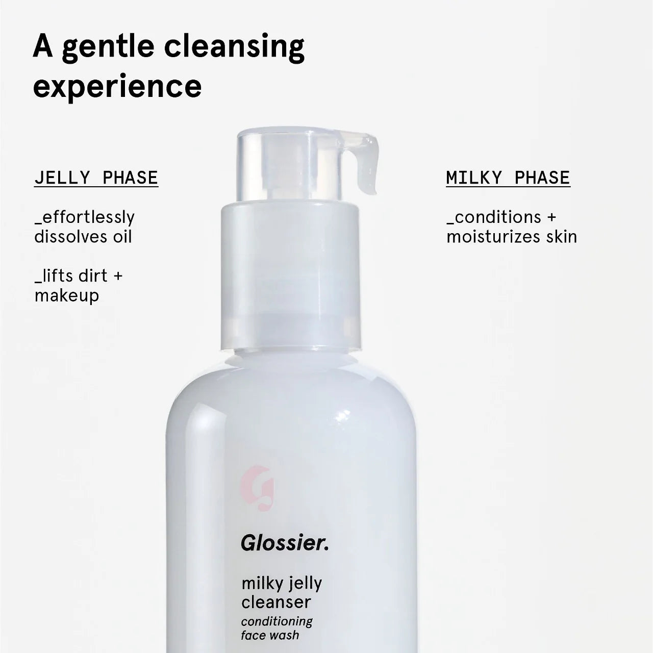 Glossier  Milky Jelly Gentle Gel Face Cleanser