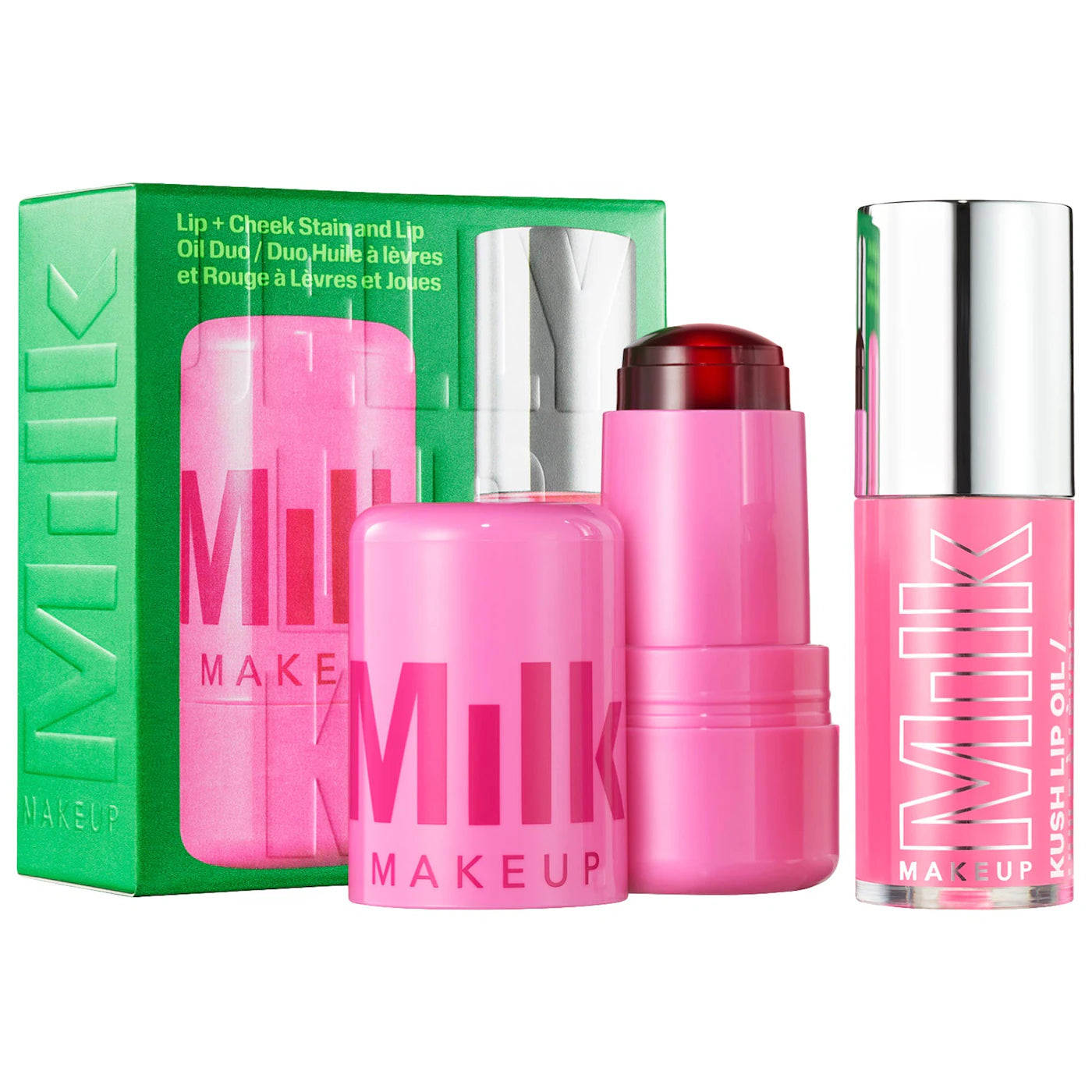 MILK MAKEUP  The Jelly Lip Kit: Lip + Cheek Stain & Lip Oil Duo