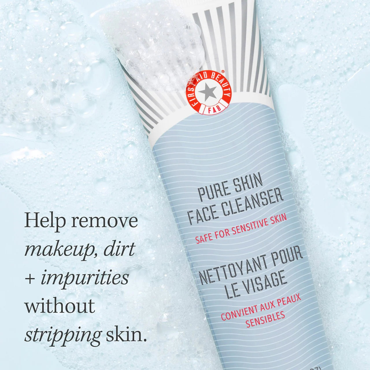 First Aid Beauty  Pure Skin Face Cleanser – Gentle Hydrating Cleanser