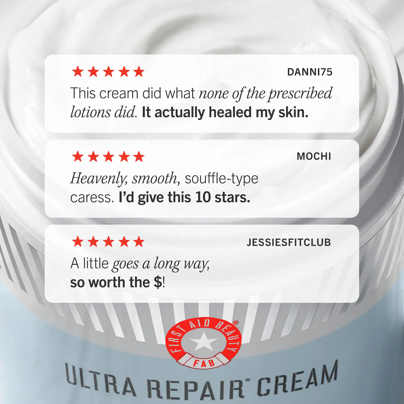 First Aid Beauty  Ultra Repair® Cream Intense Hydration – Face and Body Moisturizer for Skin Repair