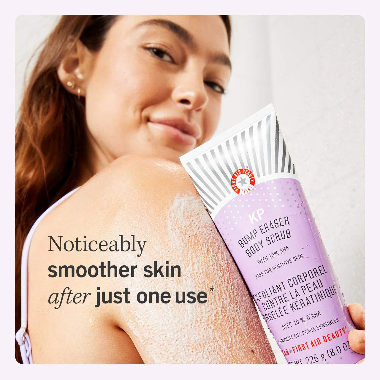 First Aid Beauty  KP Bump Eraser Body Scrub with 10% AHA – Body Exfoliant for Keratosis Pilaris