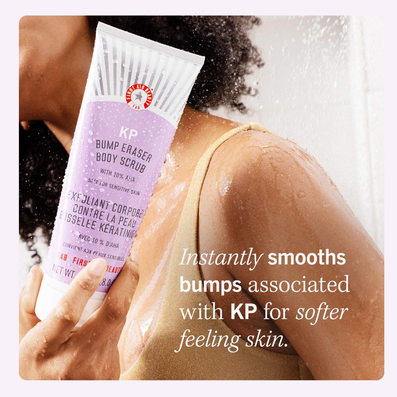 First Aid Beauty  KP Bump Eraser Body Scrub with 10% AHA – Body Exfoliant for Keratosis Pilaris