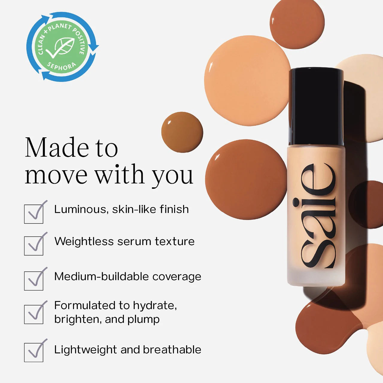 Saie  Glowy Super Skin Tint Foundation with Hyaluronic Acid