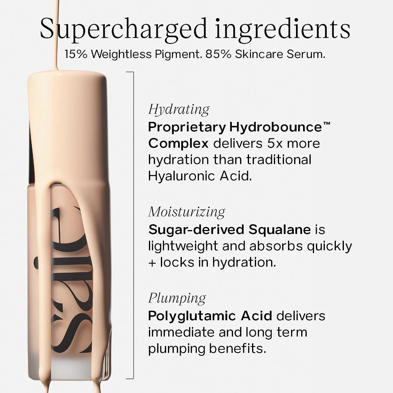 Saie  Glowy Super Skin Tint Foundation with Hyaluronic Acid