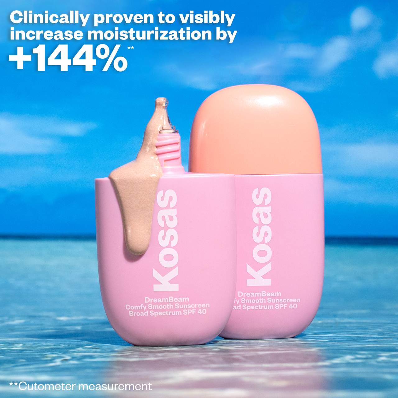 Kosas  DreamBeam Silicone-Free Mineral Sunscreen SPF 40 with Ceramides and Peptides