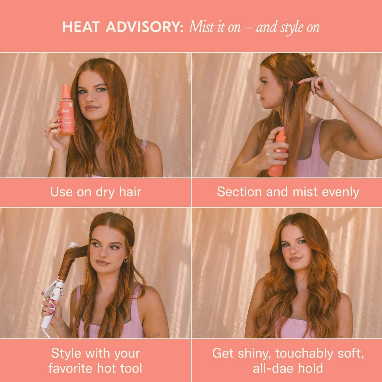 dae  Agave Dry Heat Protection & Hold Styling Mist