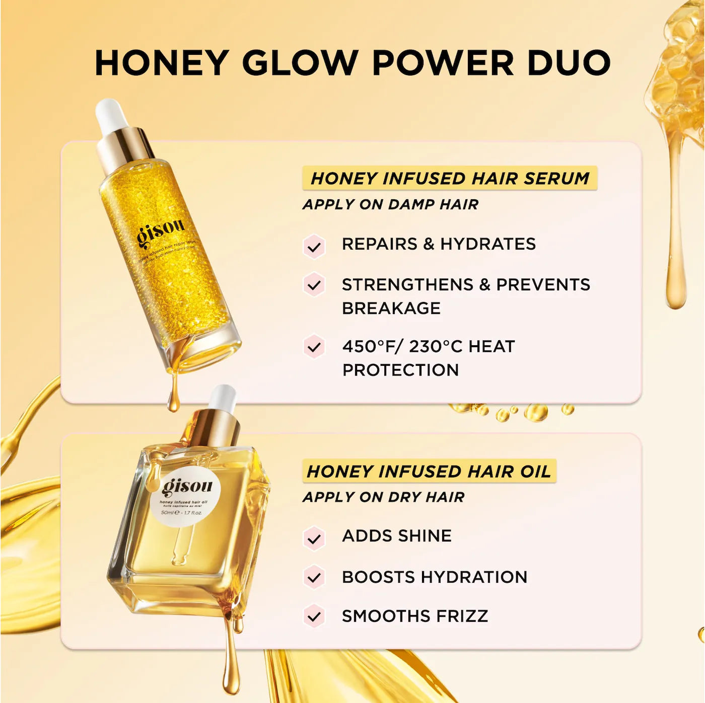 Gisou  Honey Infused Hair Repair Serum
