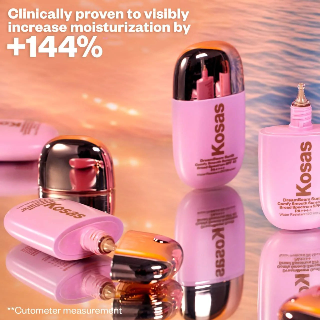 Kosas  DreamBeam Silicone-Free Mineral Sunscreen SPF 40 with Ceramides and Peptides