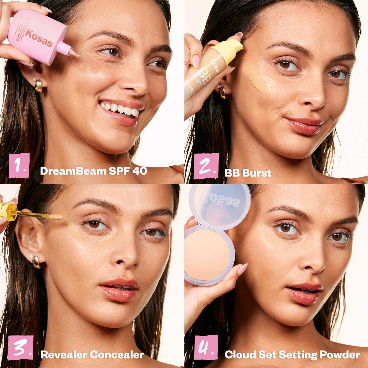 Kosas  DreamBeam Silicone-Free Mineral Sunscreen SPF 40 with Ceramides and Peptides