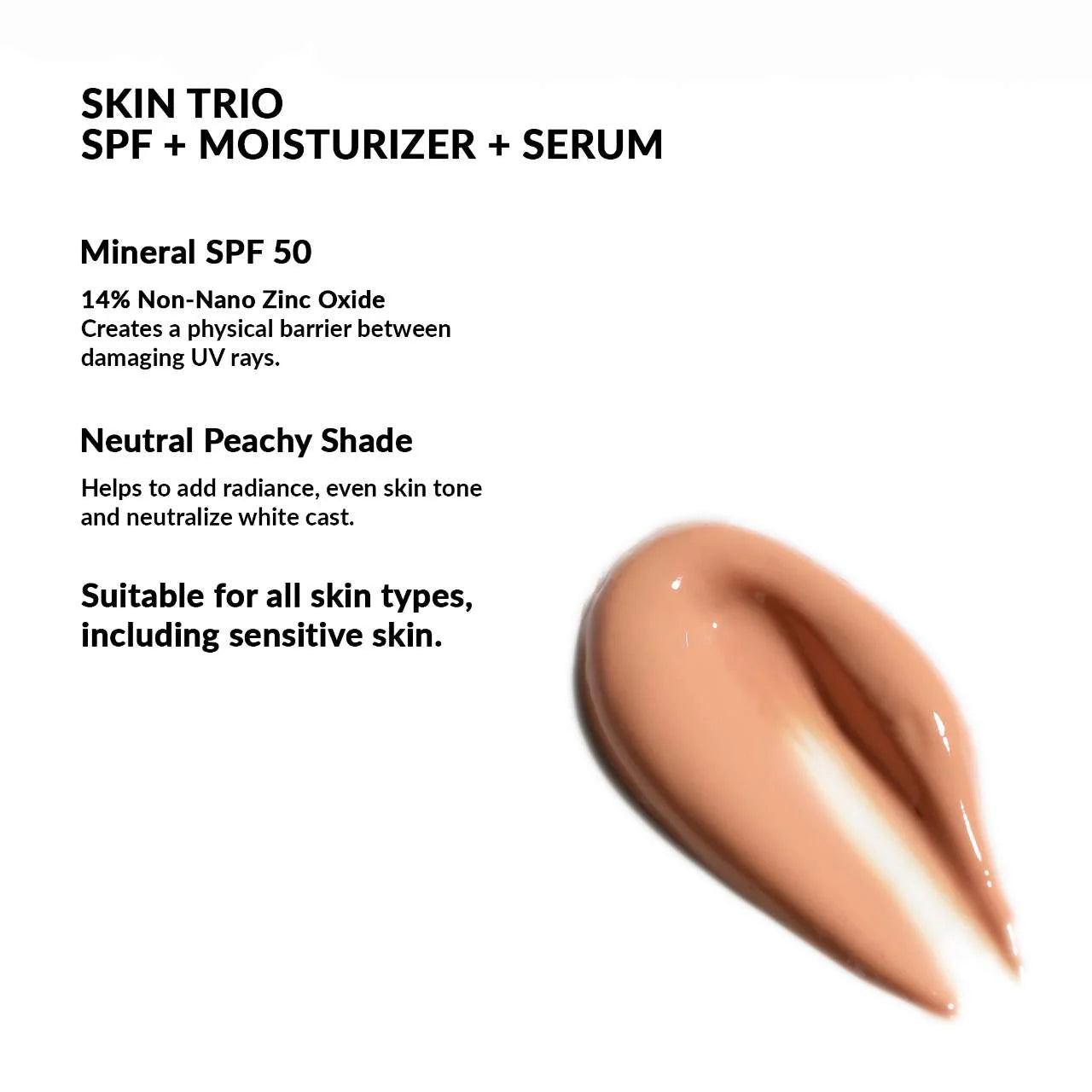 REFY  Skin Trio Mineral SPF 50 Moisturizer and Brightening Serum with Squalane