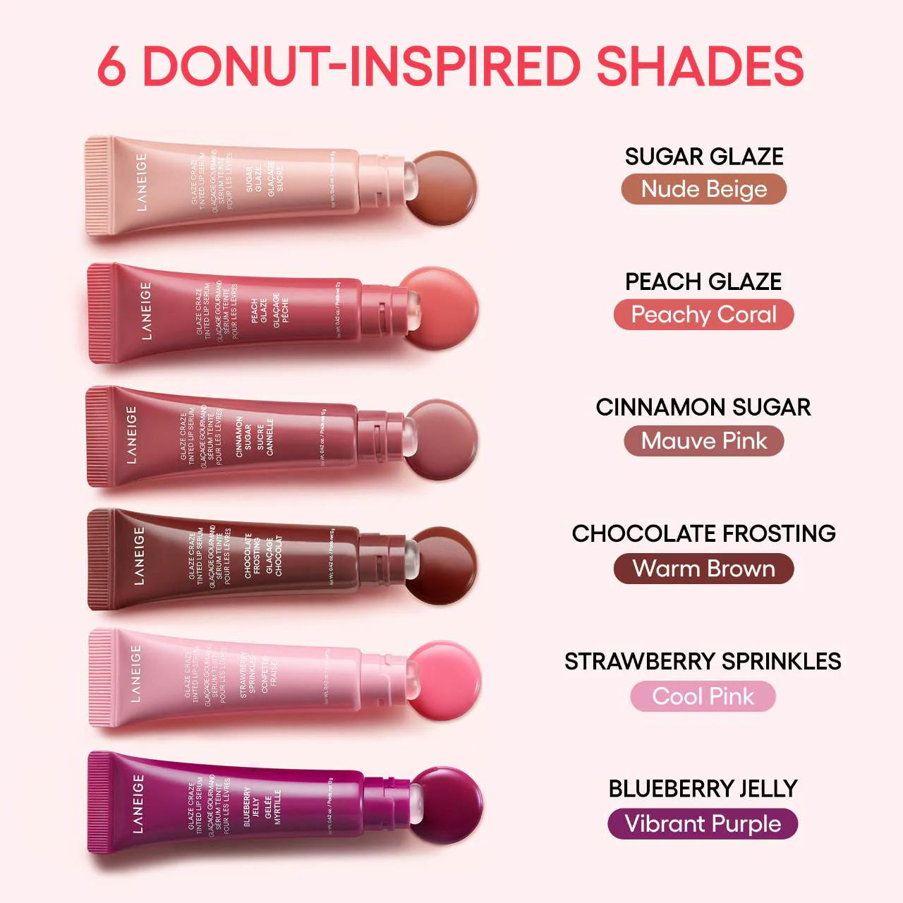 LANEIGE  Glaze Craze Tinted Polypeptide Lip Serum