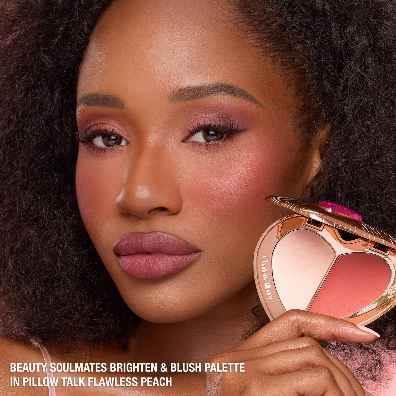 Charlotte Tilbury  Pillow Talk Beauty Soulmates Airbrush Flawless Finish Brightening and Blush Powder Palette