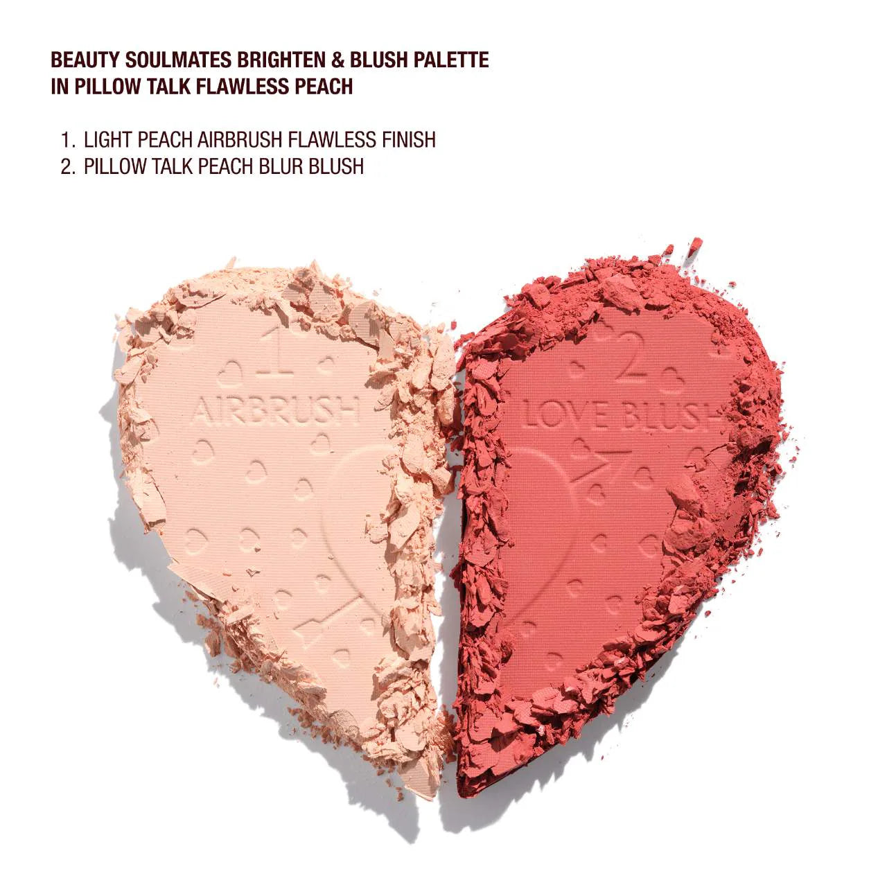 Charlotte Tilbury  Pillow Talk Beauty Soulmates Airbrush Flawless Finish Brightening and Blush Powder Palette