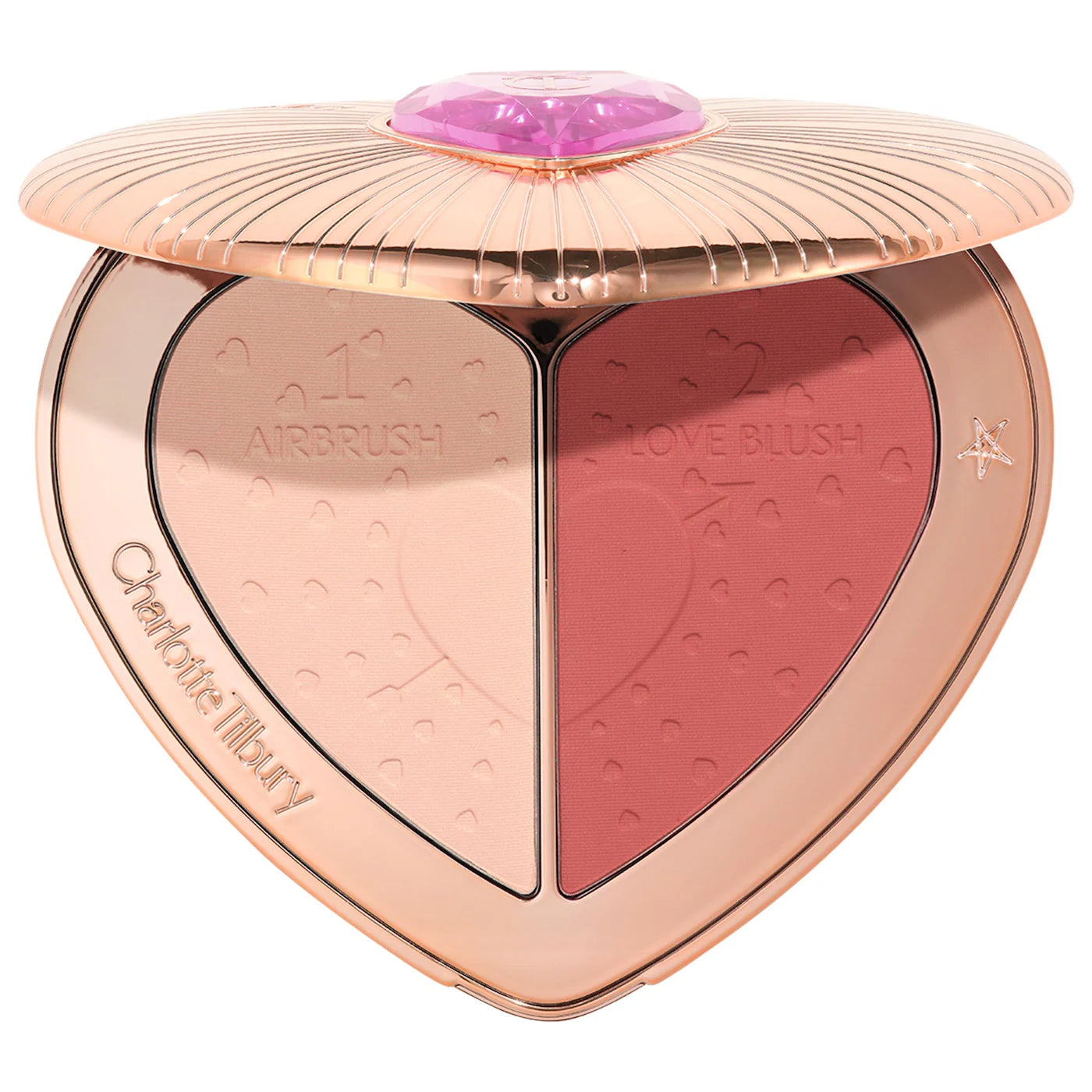 Charlotte Tilbury  Pillow Talk Beauty Soulmates Airbrush Flawless Finish Brightening and Blush Powder Palette