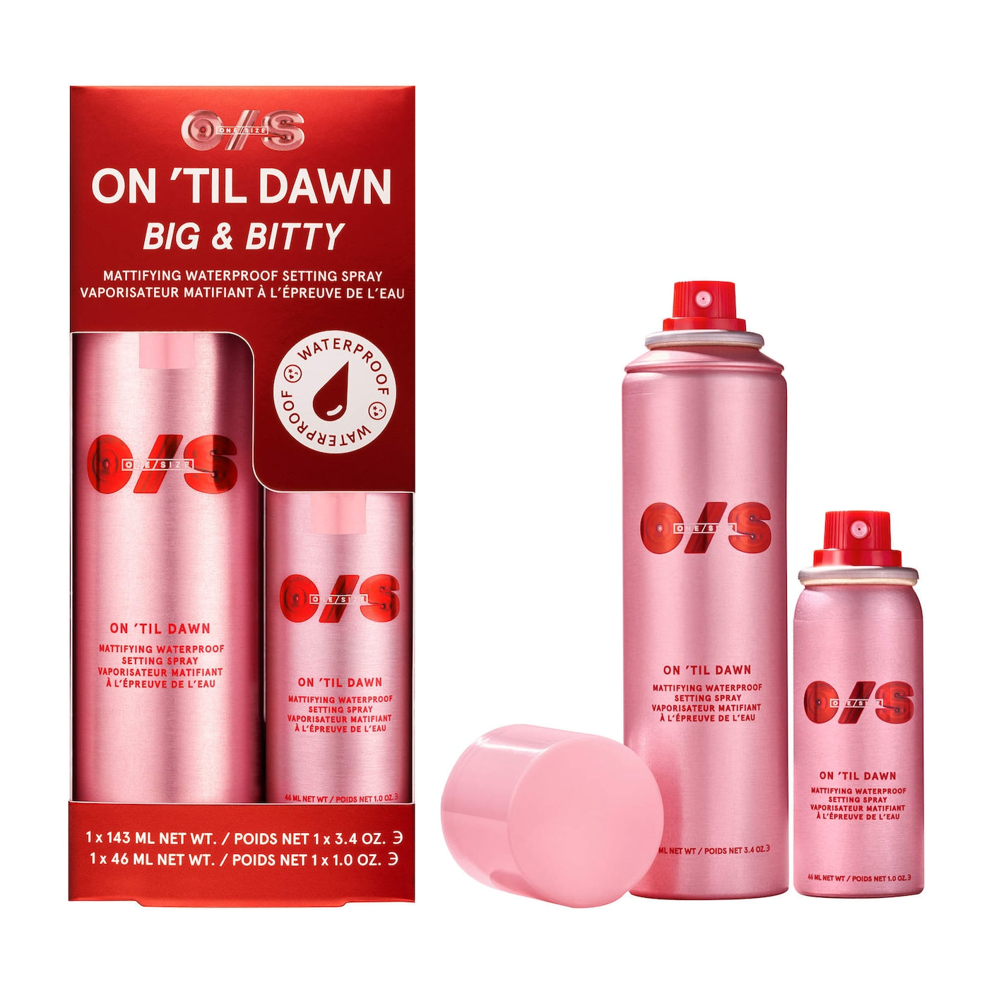 ONE/SIZE by Patrick Starrr  On 'Til Dawn Mattifying Waterproof Setting Spray Big & Bitty Duo