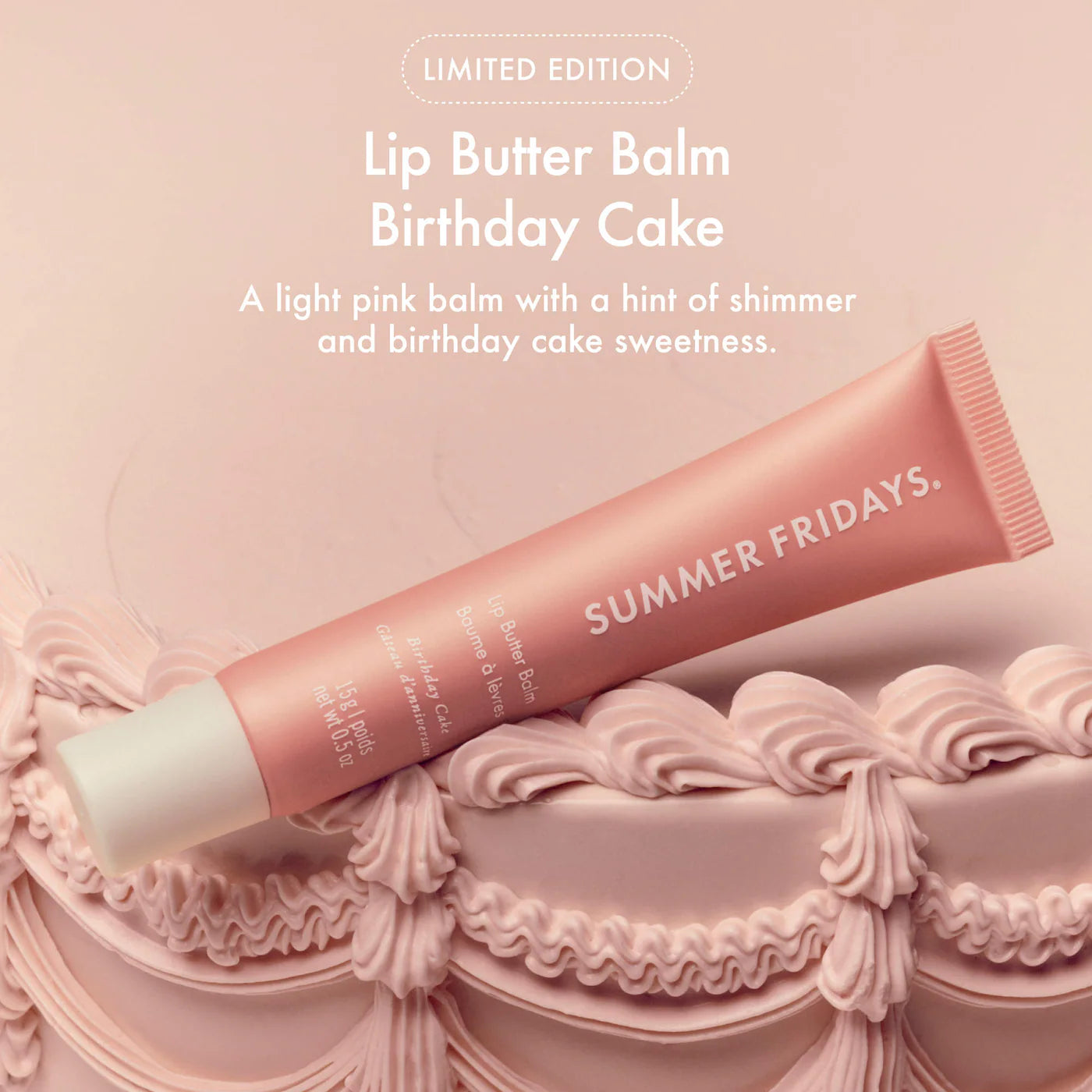 Summer Fridays  Sweet Pink Duo with Birthday Cake + Strawberry Soft Serve Lip Butter Balm