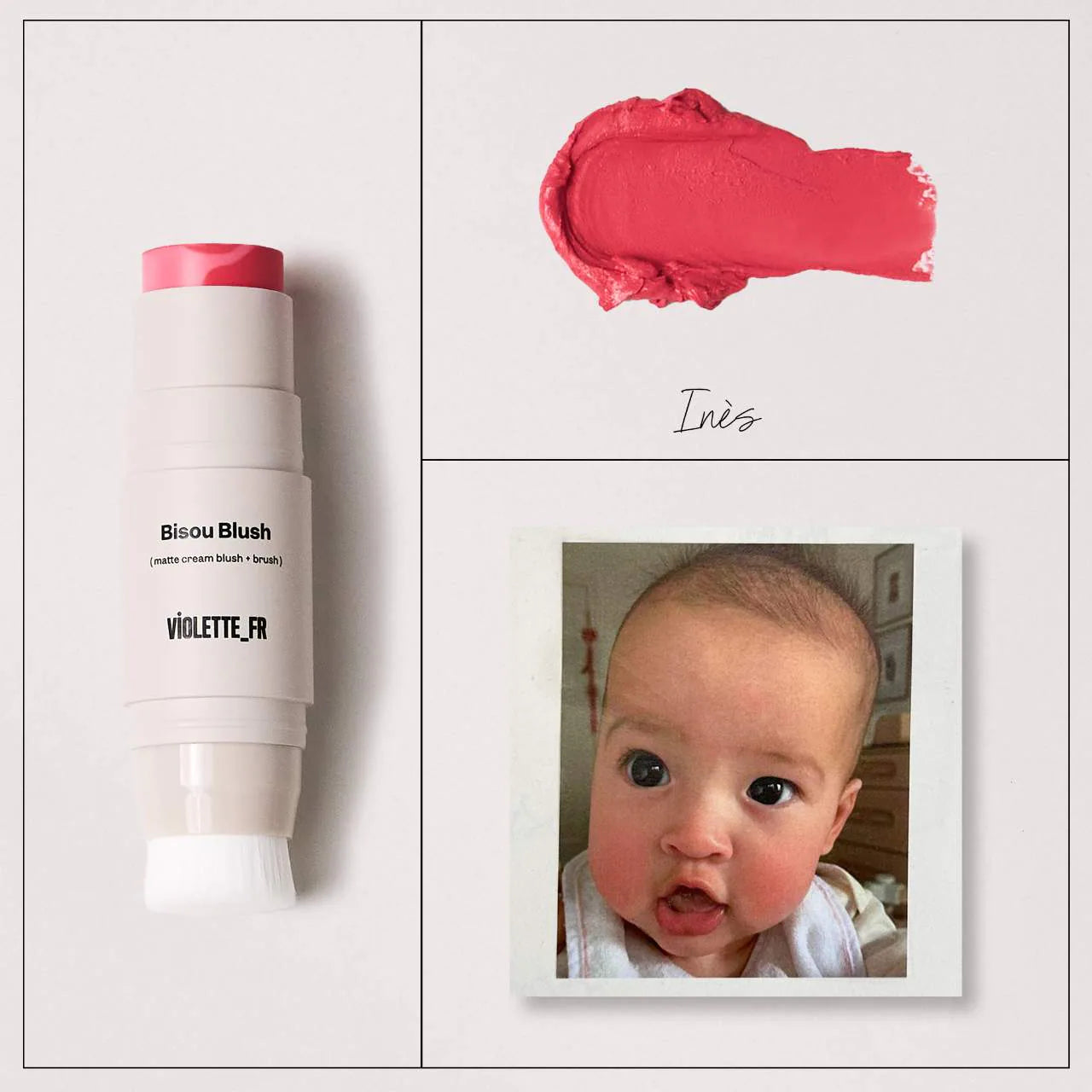 VIOLETTE_FR  BISOU BLUSH Marbled Cream Blush Stick