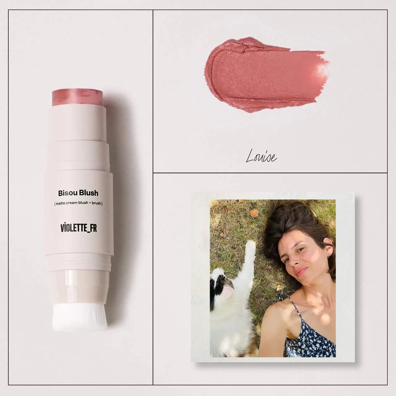 VIOLETTE_FR  BISOU BLUSH Marbled Cream Blush Stick