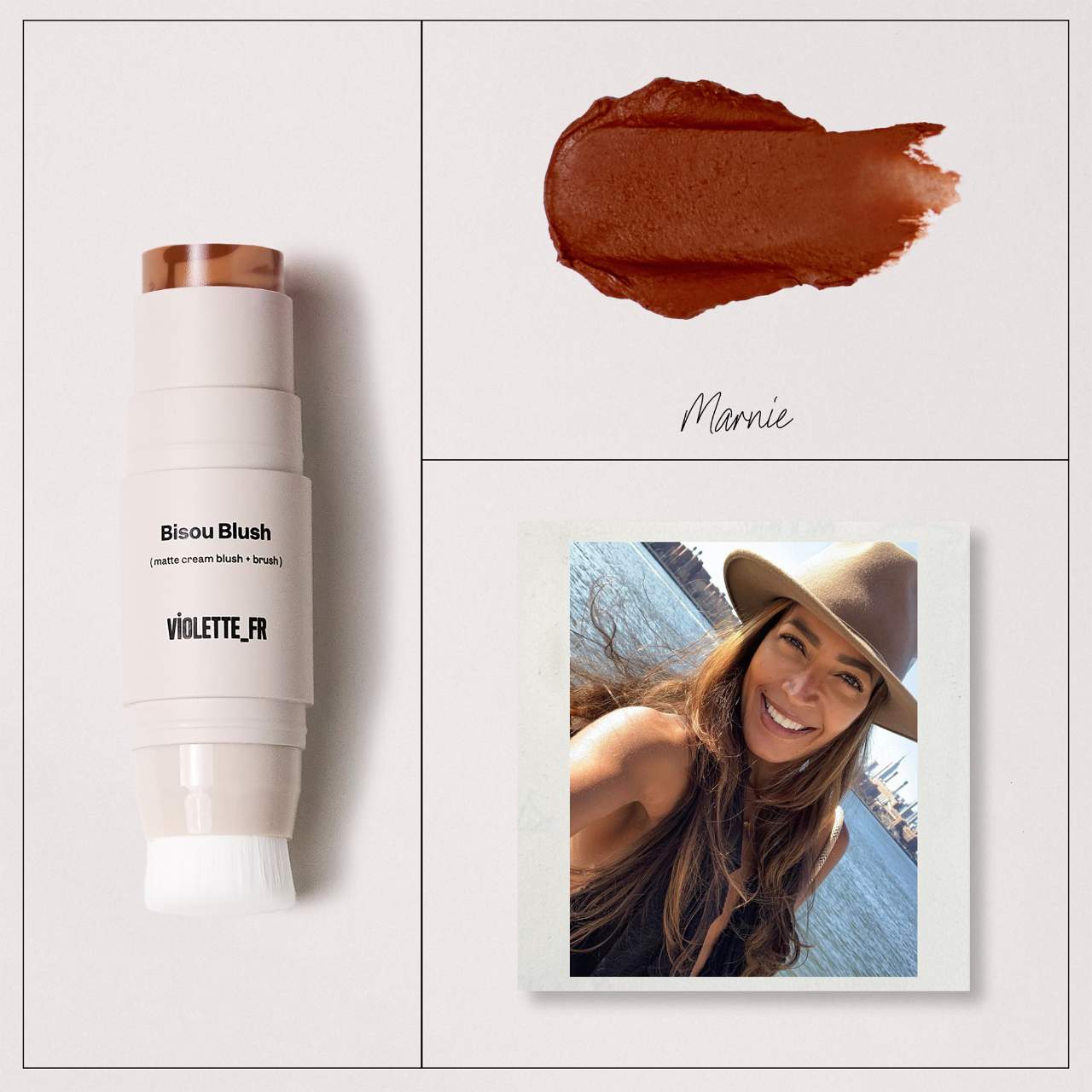 VIOLETTE_FR  BISOU BLUSH Marbled Cream Blush Stick