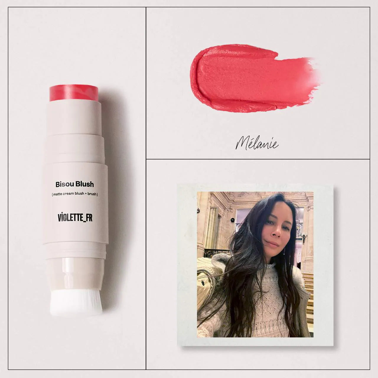 VIOLETTE_FR  BISOU BLUSH Marbled Cream Blush Stick