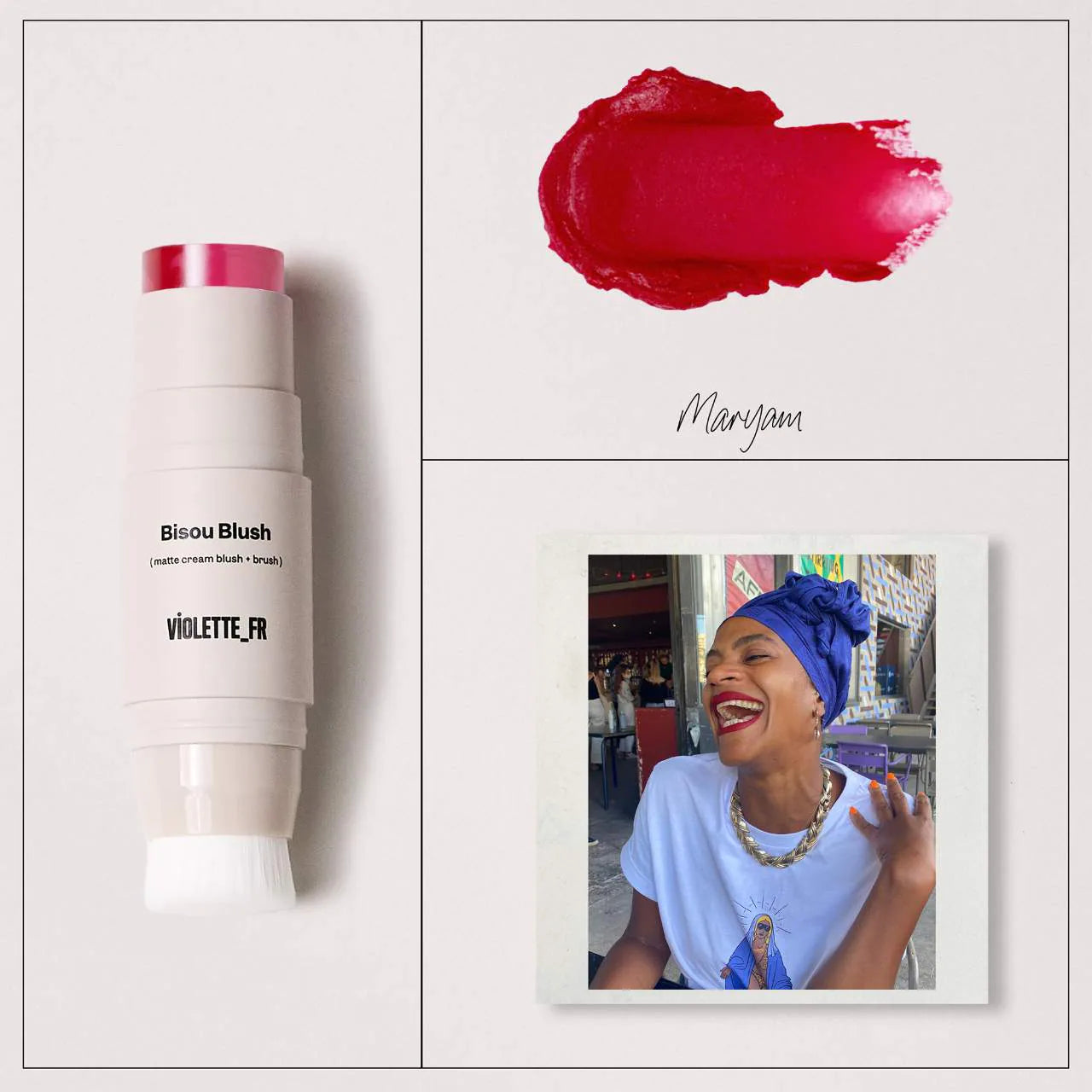 VIOLETTE_FR  BISOU BLUSH Marbled Cream Blush Stick