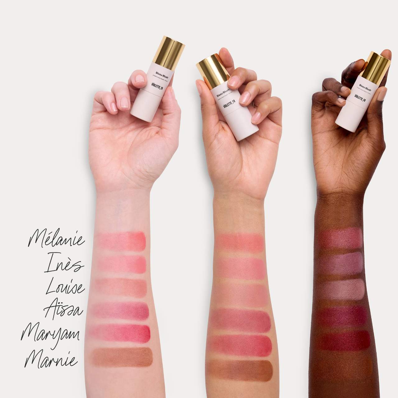VIOLETTE_FR  BISOU BLUSH Marbled Cream Blush Stick